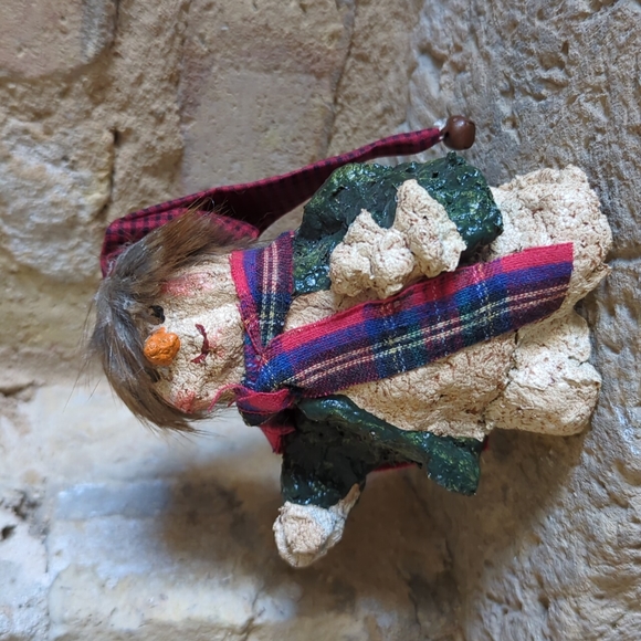 Primitive Artist-Made Folk Art Snowman - Picture 1 of 9